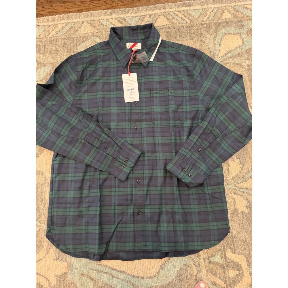 Best Made Co Shirt Mens XXL Green Tartan Plaid Flannel Long Sleeve Wool Blend